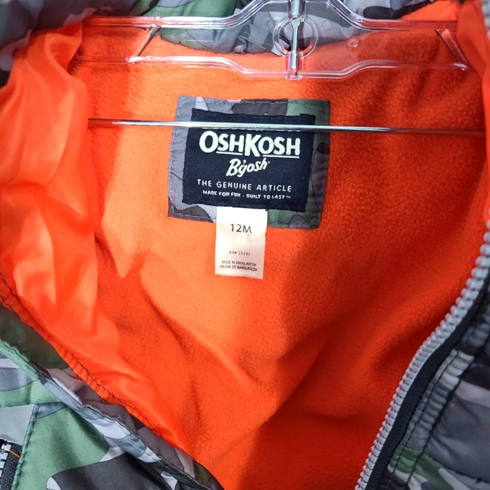 OshKosh B'gosh Boys‎ Size 12M Camo Style Jacket